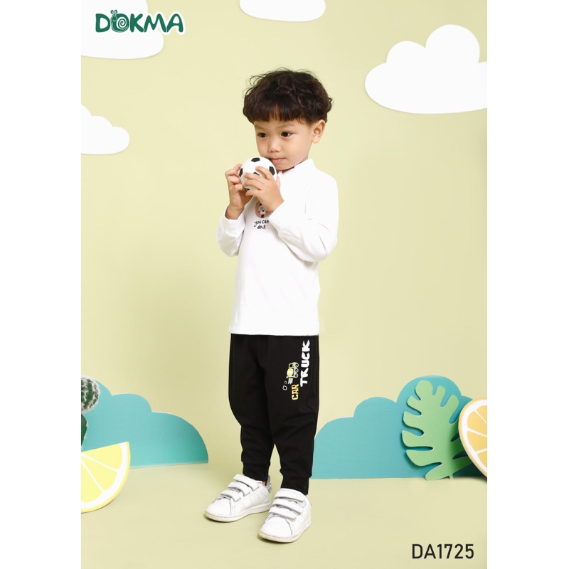 Quần dài bo gấu bé trai Dokma vải cotton mỏng DQ1721 DQ1866