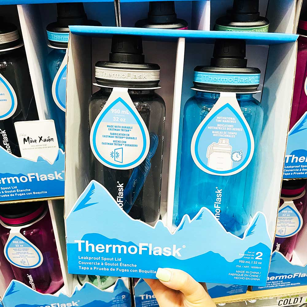 Bình nước ThermoFlask Motivational Water Bottle, 950ml