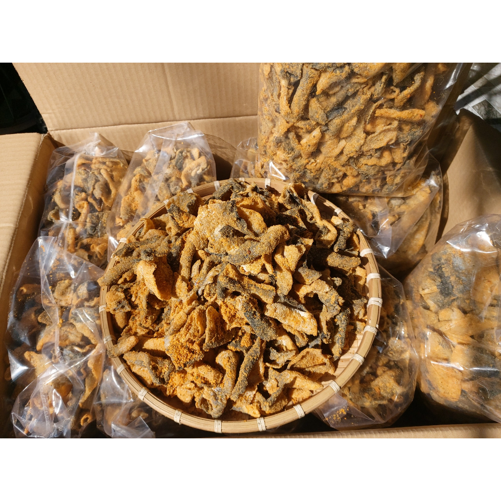 Da cá sấy giòn vị trứng muối béo ngậy thơm ngon/ hộp pet 200gram / Ăn vặt Thi Thi