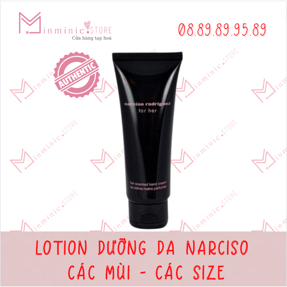 Lotion dưỡng da Narciso các mùi hương, các size