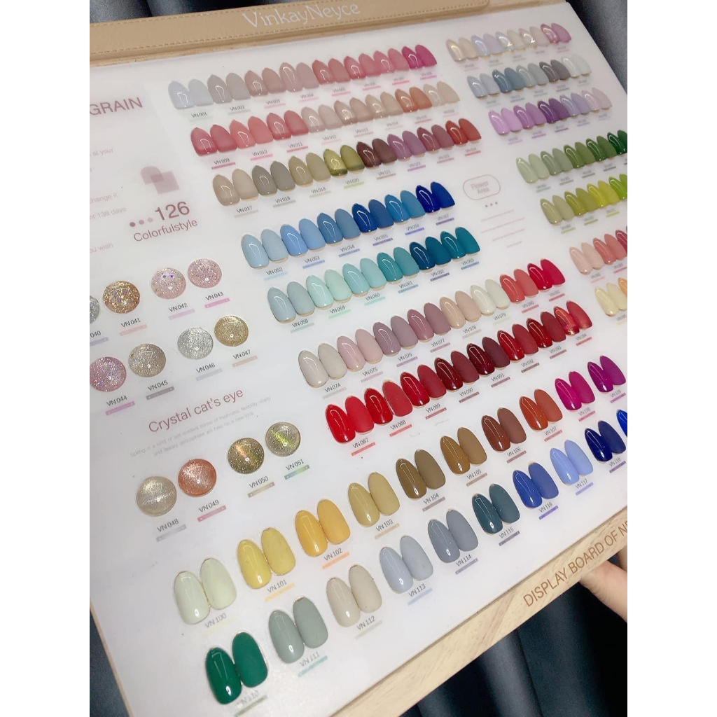 Set sơn gel thạch nhũ mắt mèo gel nhện 126 màu set sơn gel thạch nhũ chất sơn đặc mướt kèm base top bảng màu dungnail