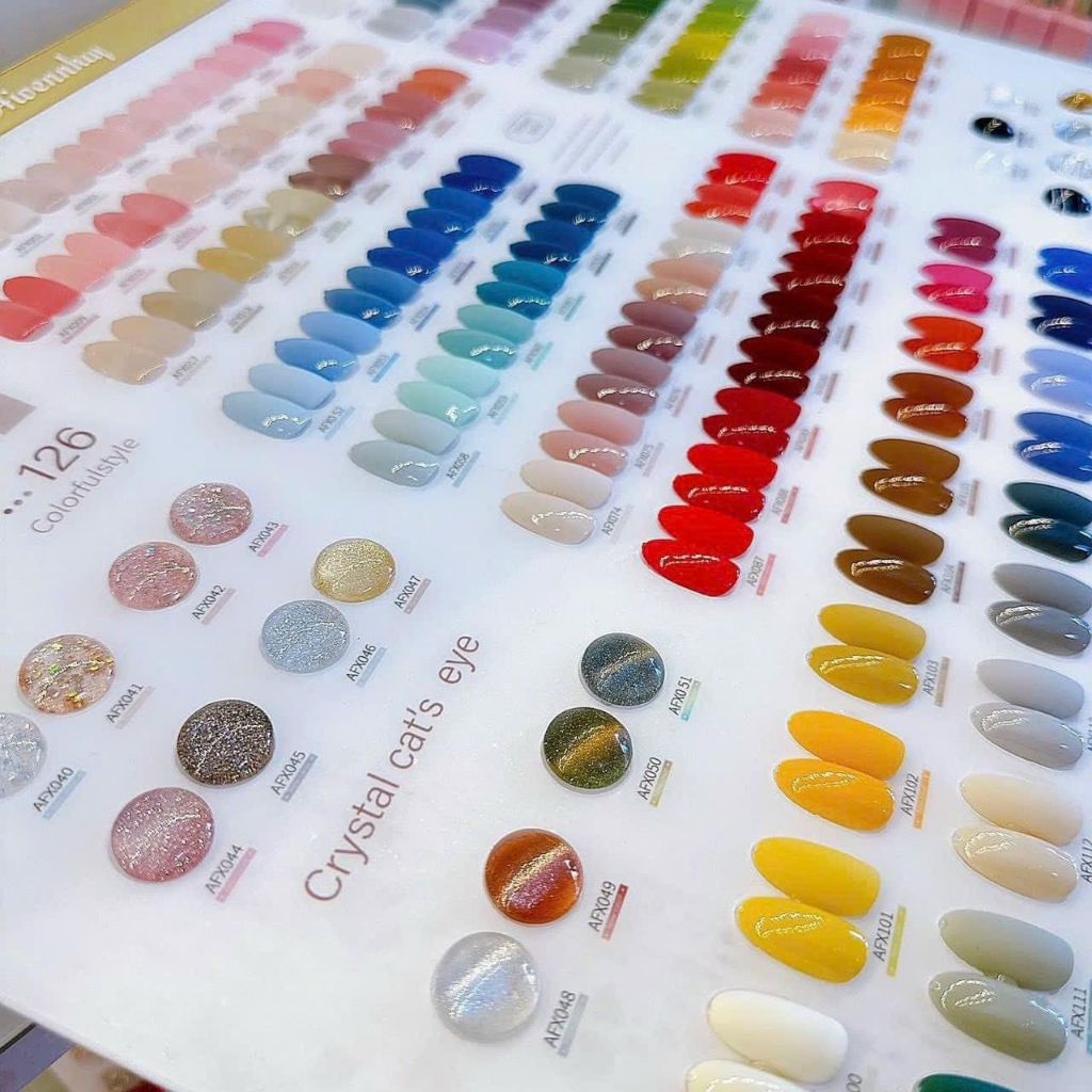 Set sơn gel thạch nhũ mắt mèo gel nhện 126 màu set sơn gel thạch nhũ chất sơn đặc mướt kèm base top bảng màu dungnail