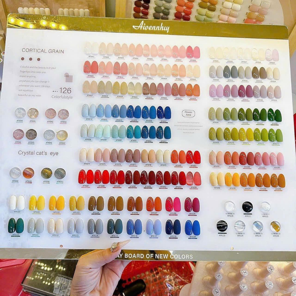 Set sơn gel thạch nhũ mắt mèo gel nhện 126 màu set sơn gel thạch nhũ chất sơn đặc mướt kèm base top bảng màu dungnail