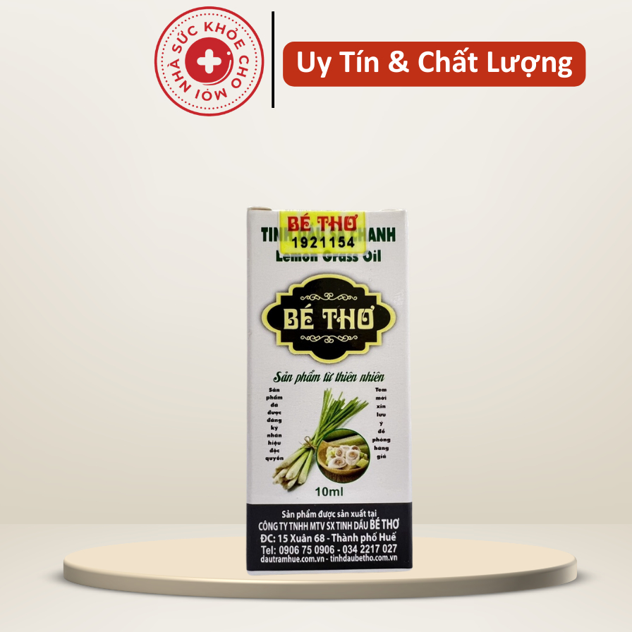 Tinh dầu sả chanh hiệu bé thơ.tinh dầu nguyên chất chai 10ml.suckhoechomoinha