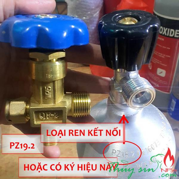 Van tổng CO2 cho bình nhôm PZ19.2