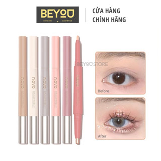 Bút Nhũ Mắt NOVO 2 Đầu Star Eyes Clever Lying Silkworm, Bút Vẽ Bọng Mắt 2 Đầu Nhũ Lì, Nhiều Tone Màu Dễ Dùng
