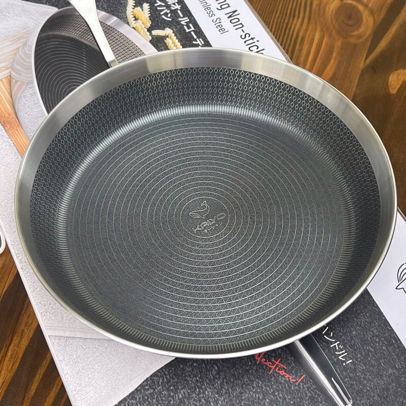 Chảo đúc inox chống dính vân nổi Kaiyo 20, 24, 26cm