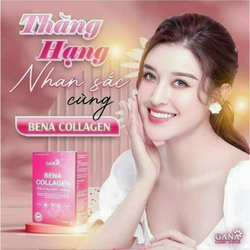 Bena collagen chính hãng hộp 30 gói hiệu quả cao đẹp da căng mịn chậm lão hoá da tăng cường đề kháng