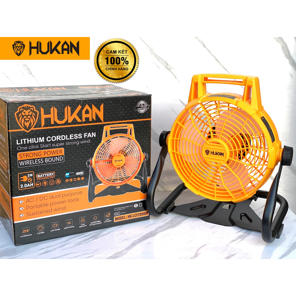 Bộ combo Máy khoan pin HUKAN z1600 PRO 21V và thân quạt pin hukan LCF260
