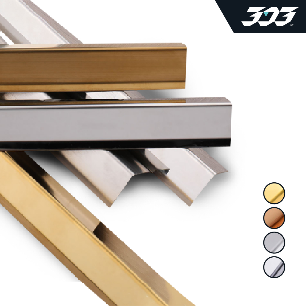 NẸP NHÔM ĐÀI LOAN/ INOX 304   CHỮ V - 303DECOR