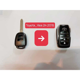 Vỏ Gập Chìa khoá gập độ TOYOTA VIOS 2nút  2012-2017