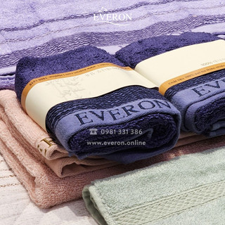Khăn mặt everon sợi tre 100% bambo size 4080 mềm mịn, hút nước tốt