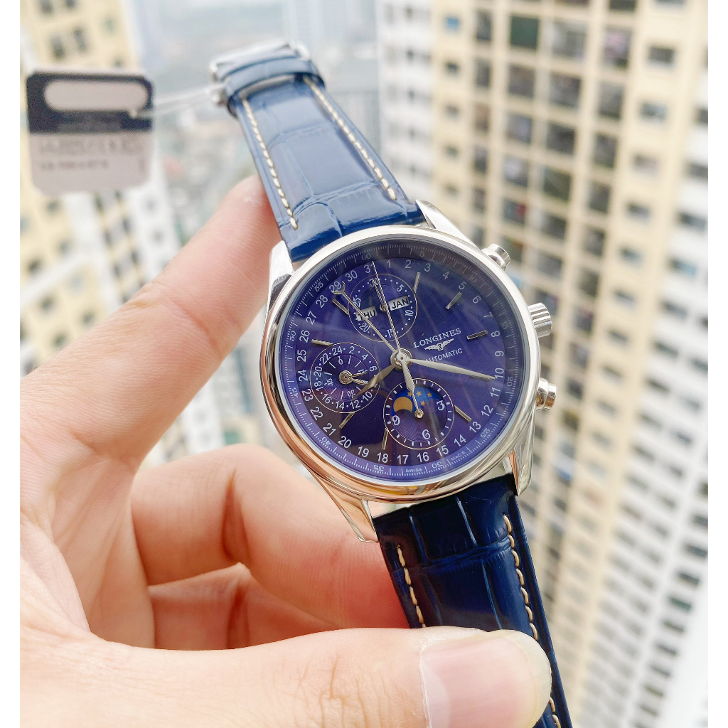 Đồng hồ nam LONGINES L2.673. 40mm máy Cal.678 Thuỵ Sĩ, 48 giờ, 25 chân kính, dây da cá sấu