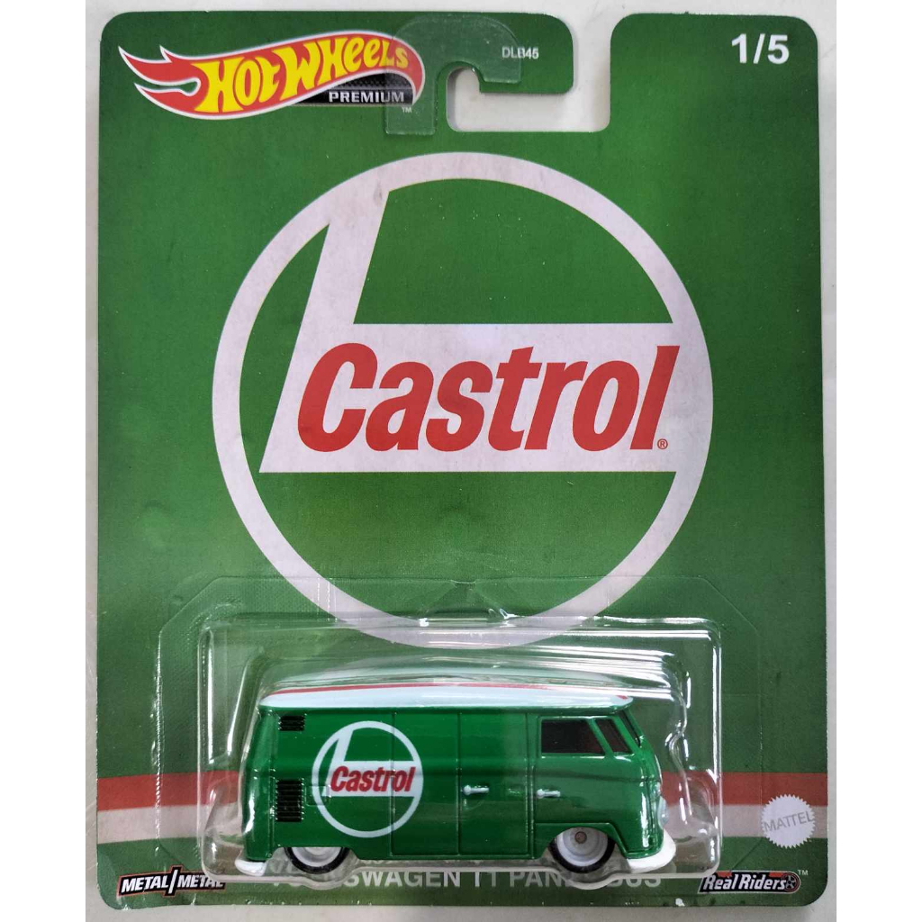Hot wheels 2023 premium pop culture castrol volkswagen t1 panel bus