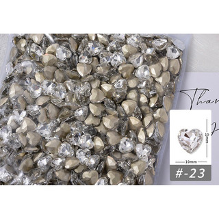 Đá trái tim gắn móng mix size-gói 20 viên