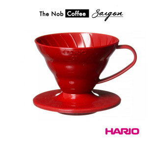 Phễu lọc cà phê V60 nhựa đỏ Hãng Hario Nhật Bản