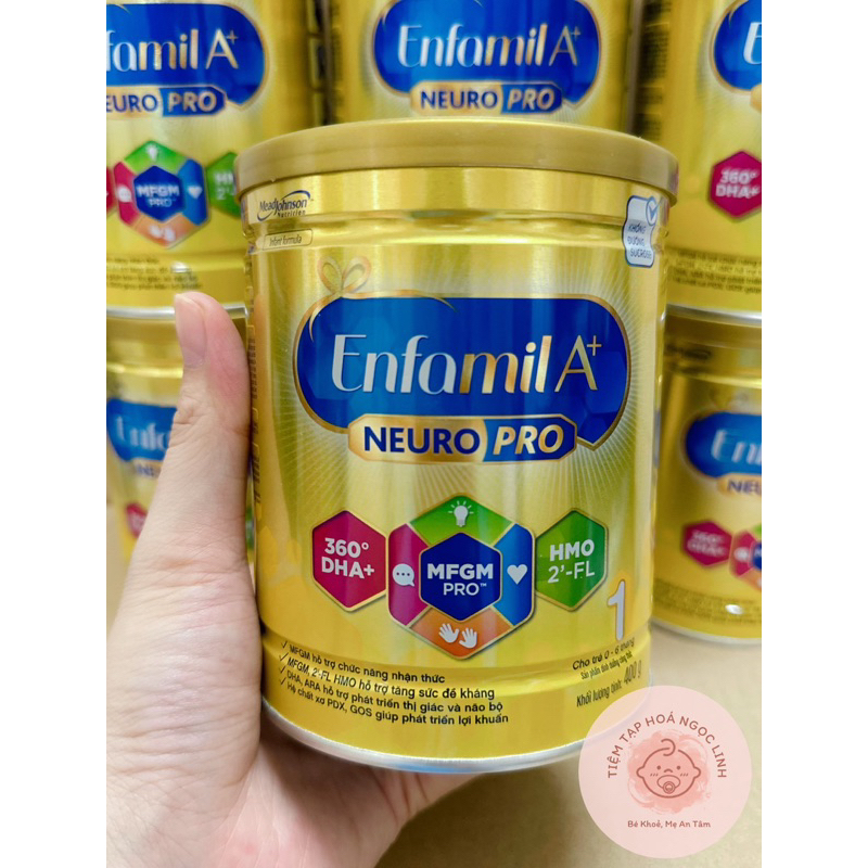 Sữa bột ENFAMIL A+ NEURO PRO 1 0-6 tháng tuổi 400g