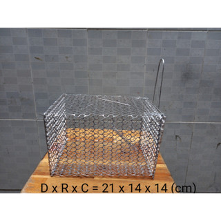 Bẫy chuột thông minh lồng sắt dài 21x 14 14 cm