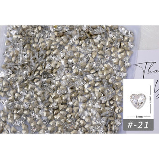 Đá Trái Tim Gắn Móng Mix Size-Gói 20 Viên