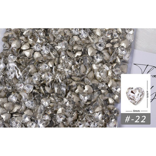 Đá Trái Tim Gắn Móng Mix Size-Gói 20 Viên