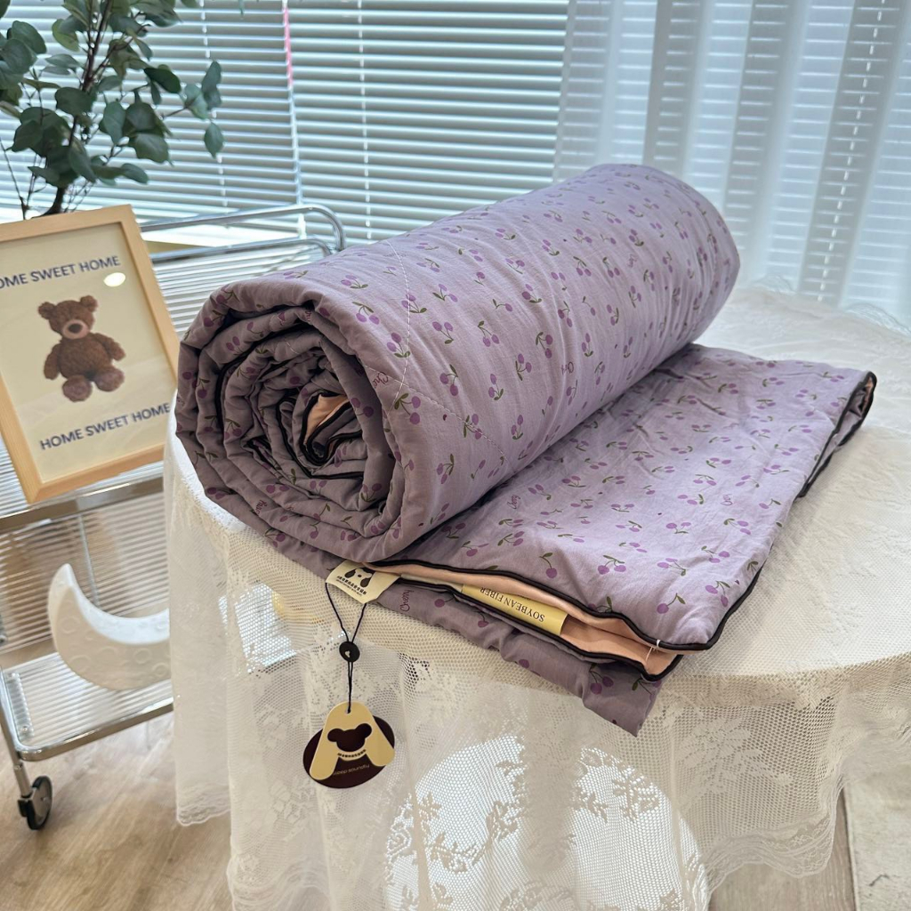 Chăn cotton đũi hàn quốc kích thước 2mx2m3 nhập khẩu , Mền hè đũi cotton chất liệu mềm mại thoáng mát mẫu mới