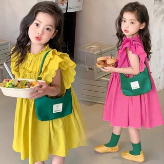đầm bé gái tay bèo cánh tiên giá 59k