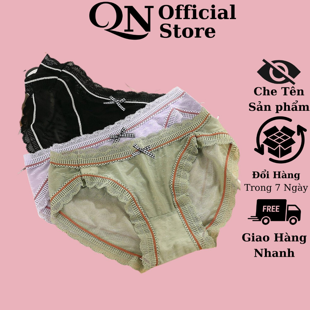 Quần Lót Nữ Ren Hoa Nâng Mông Kháng Khuẩn Gợi Cảm CLOVER - 22440