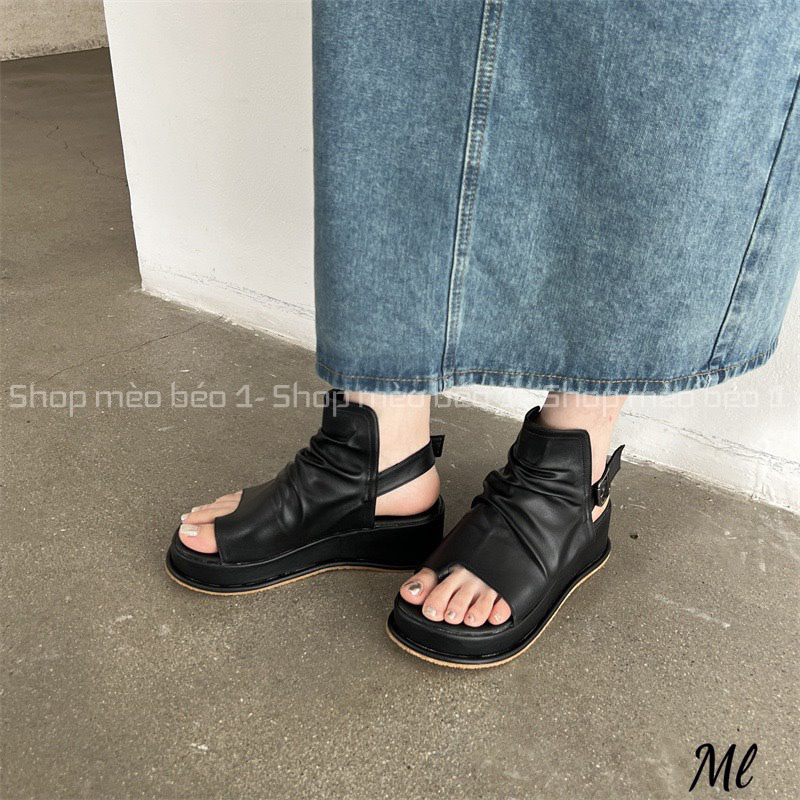 Sandal kẹp xỏ ngón kali quai sau đế cao fullbox hàng quảng châu cao cấp