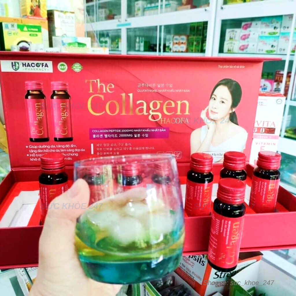 Nước Uống The Collagen 8 Lọ/Hộp - COLLAGEN PEPTIDE 2000MG Nhập Khẩu Nhật Bản Giúp Tăng Đàn Hồi, Giảm Nám & Làm Sáng Da