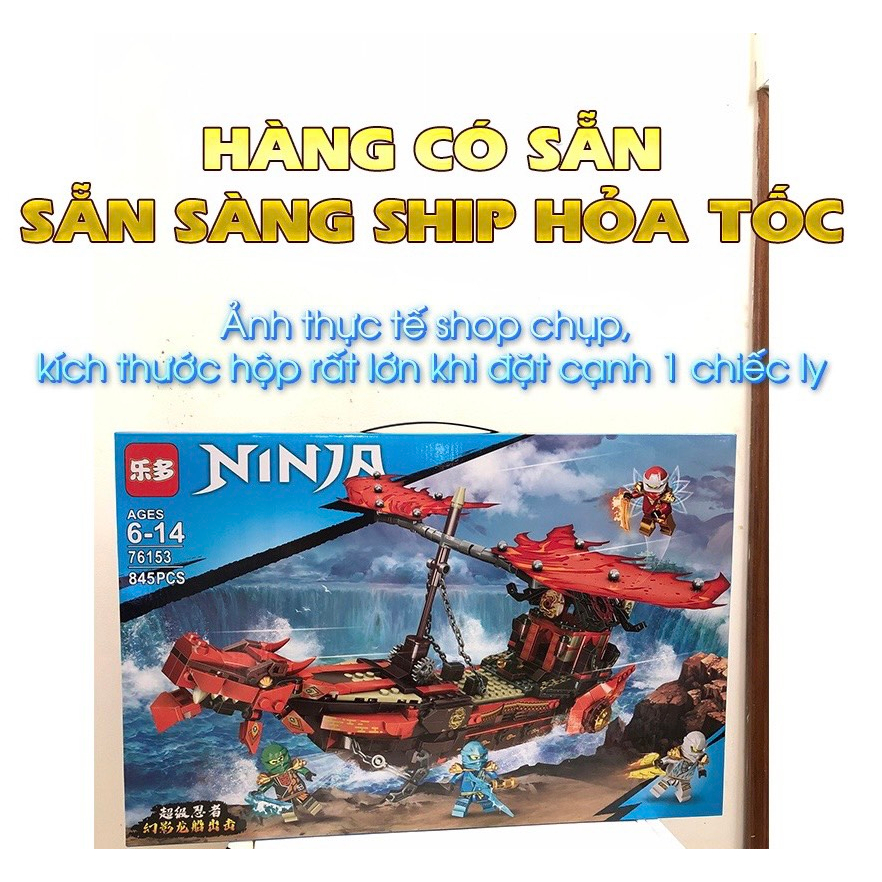 Đồ chơi lắp ráp kiểu lego Ninjago thuyền rồng 845 PCS. Lego ninjago siêu tàu chiến Destiny's Bounty