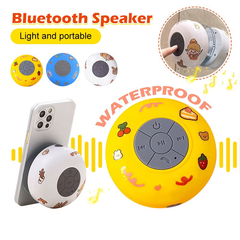 Loa Bluetooth Chống Nước FREESHIP Loa Mini Không Dây Gắn Tường, Nhà Tắm tặng kèm miếng dán Sticker Cute