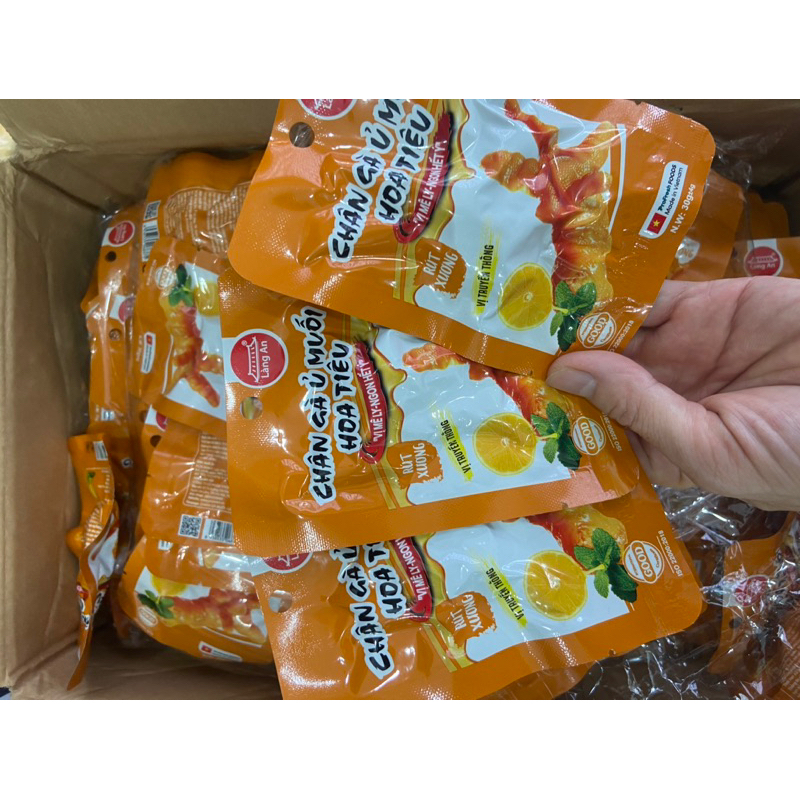 Combo 10 cái chân gà rút xương ủ muối Hoa Tiêu Làng An-Đồ ăn vặt chân gà ủ vị cay hoa tiêu tứ xuyên tương thơm ăn liền