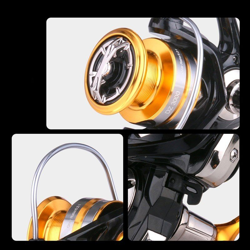 Máy câu cá Deukio Crossfires DZ cao cấp tải lớn size từ 2000-7000 câu lục câu lure và lăng xê