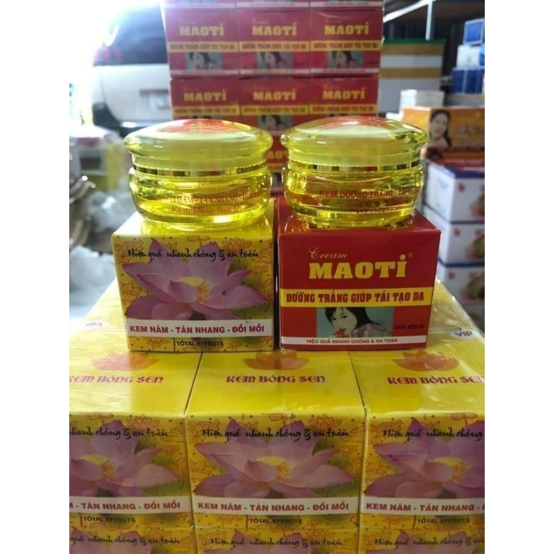 kem cặp maoti dưỡng trắng da nám tàn nhang đồi mồi ngày và đêm(kem ngày dạng nén đặc như hình)