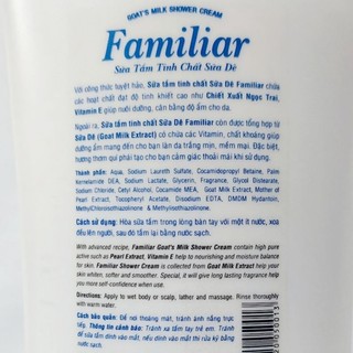 Sữa tắm dê Familiar dưỡng da 1000ml