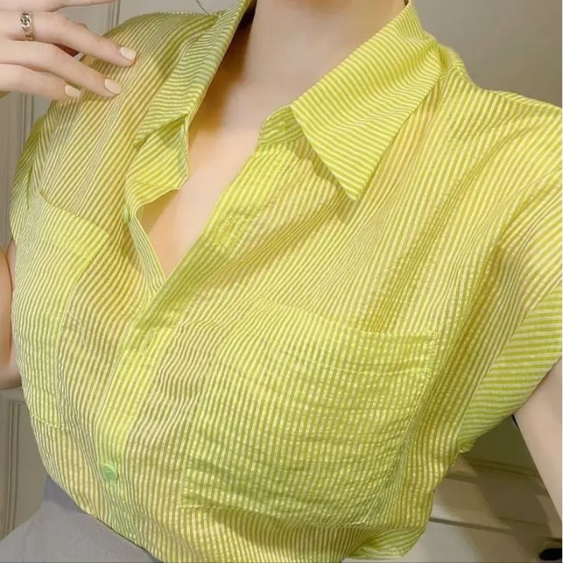 Áo sơ mi kẻ tay hến chất đũi nhăn cực nhẹ và mát, nhiều màu