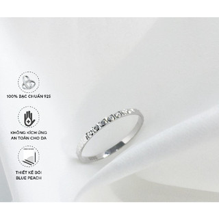 Nhẫn bạc 925 blue peach y20 circle nt2033