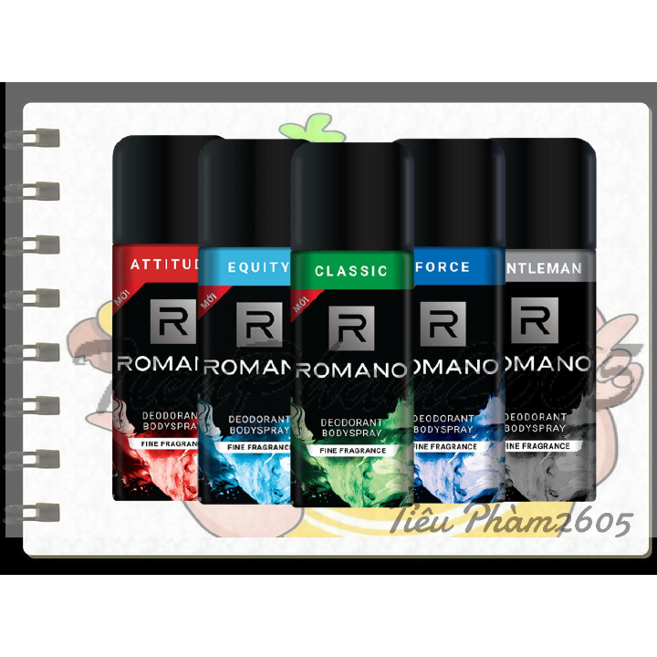 Xịt Khử Mùi Romano 150ml.