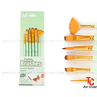 Bộ 6 cọ vẽ hỗn hợp keepsmiling - a6332