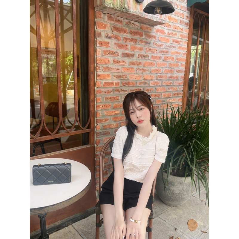 Set áo quần đính nơ cao cấp LAS.ROOM x Thu Hà