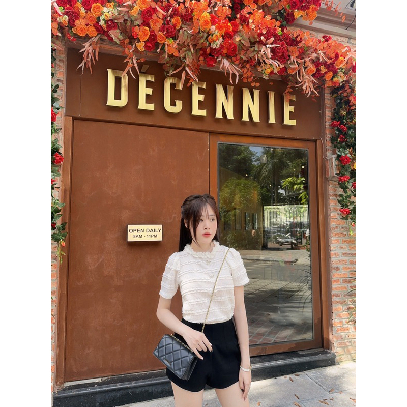 Set áo quần đính nơ cao cấp LAS.ROOM x Thu Hà