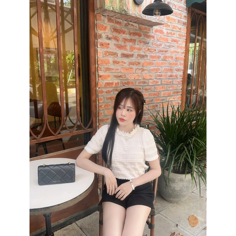 Set áo quần đính nơ cao cấp LAS.ROOM x Thu Hà