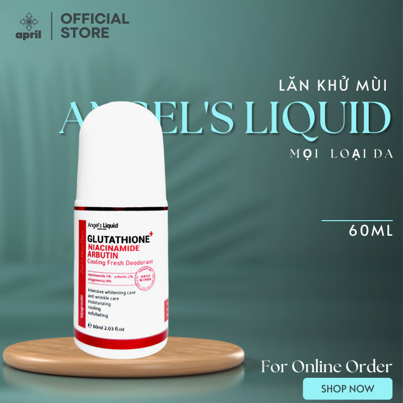 Lăn Nách Glutathione, Lăn Khử Mùi Glutathione Mờ Thâm Dưỡng Trắng 60ml