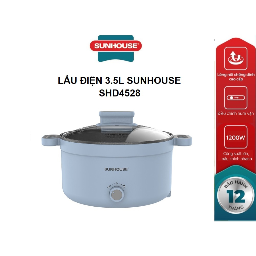 Lẩu điện 3.5L SUNHOUSE SHD4528