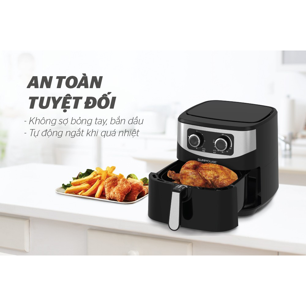 Nồi chiên không dầu 6L SUNHOUSE SHD4062
