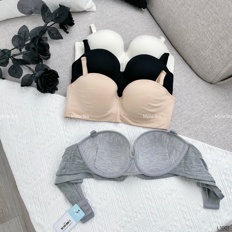 Áo lót đệm mỏng cotton cao cấp, quả ngang nâng ngực: L1001