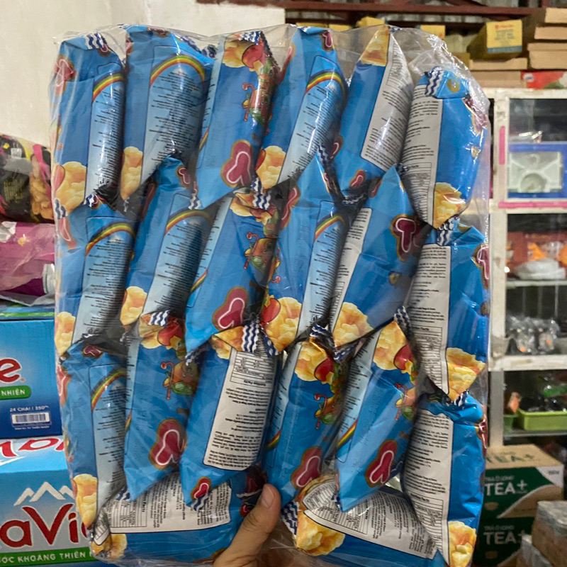 Bịch 20 gói Bim bim Tràng An Teddy bịch to 10 gói/ nhỏ 20 gói 2 vị cua/bò