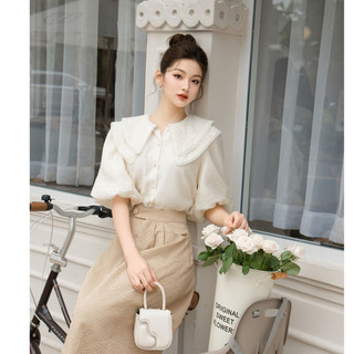 Olv - áo orla beige top