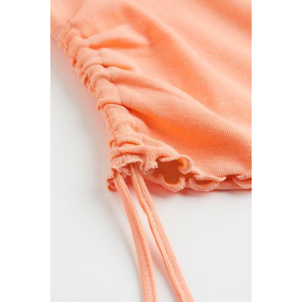 Áo crop cam chữ rút dây hai bên H&M