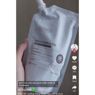 Combo Ủ Tắm Trắng+ Dưỡng Thể trắng body cấp tốc Hunmui